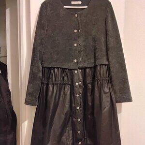 Belissa  Black and Grey Midi Dress